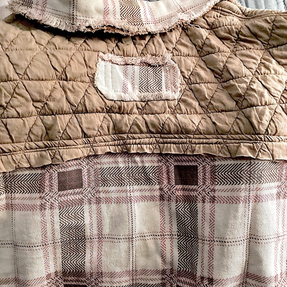 POL Corduroy Jacquard Patchwork Button Up Jacket Tan Multicolor Size S,M,L New - Picture 10 of 16